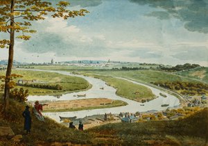 En utsikt over Paris og Seinen fra Saint-Cloud, av Jean Lubin Vauzelle