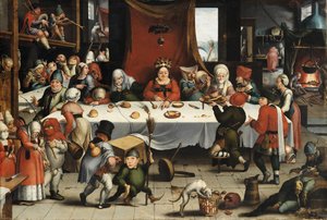 Burlesque Feast, ca. 1550 (olje på panel)