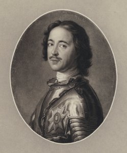 Peter den store (litho) av Jean Marc (after) Nattier