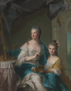 Madame Marsollier og hennes datter, 1749. av Jean Marc Nattier