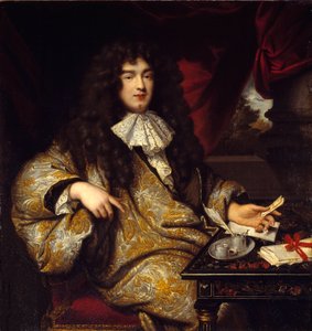 Portrett av Jean Baptiste (Jean-Baptiste) Colbert (1651-1690) seigneur Marquis de Seignelay, marineminister, sønn av Colbert. Maleri av Marc Nattier (1642 - 1705) av Jean Marc Nattier