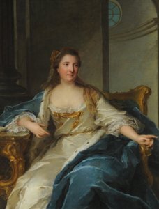 Portrett av prinsesse Caroline av Hessen-Rheinfels-Rotenburg 1714-1741, første halvdel av 1700-tallet. av Jean Marc Nattier