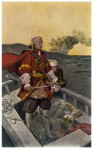 Portrett av den walisiske piraten og sjørøveren Henry Morgan (1635-1688) Illustrasjon av J N Marchand (1883-1941) fra "Sir Henry Morgan Buccaneer" 1903
