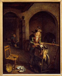 Den lille kvernen Maleri av Jean Michel Grobon (1770-1853) 1794 Lyon, Museum of Fine Arts