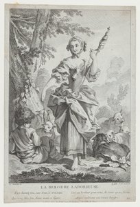 La Bergere Laborieuse, 1700-tallet. av Jean-Michel Liotard