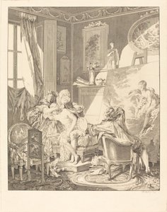 Den ærlige modellen av Jean Michel Moreau after Pierre Antoine Baudouin