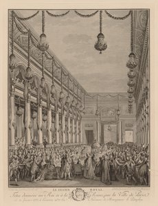 Den kongelige festen på Hôtel de Ville, 21. januar 1782. av Jean Michel the Younger Moreau