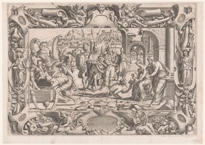 Tilbedelse av kongene av Jean Mignon (attributed to)