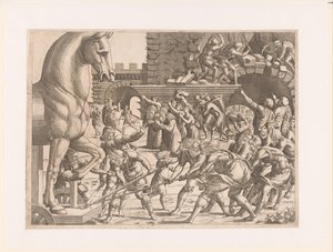 Ta inn den trojanske hesten Historien om den trojanske krigen (serietittel) av Jean Mignon (attributed to)