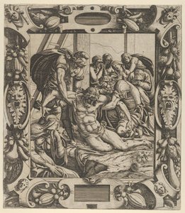 Deponering av korset, ca. 1544. av Jean Mignon