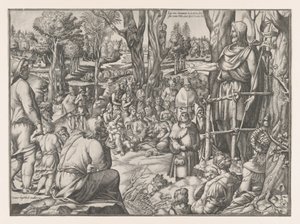 St. Johannes forkynner i ørkenen, 1535-55. av Jean Mignon