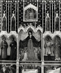 Virgin of Mercy, ca. 1429 (se også detalj 167594) (tempera på panel) av Jean Mirailhet