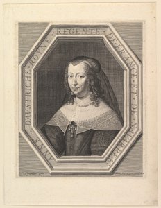 Anne av Østerrike, dronning av Frankrike, i rettssorg. av Jean Morin