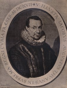 Jacques Auguste de Thou, fransk historiker og boksamler, 1600-tallet 1894 av Jean Morin