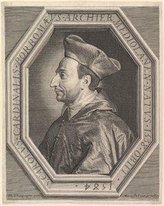 Saint Charles Borromeo, kardinal og erkebiskop av Milano. av Jean Morin
