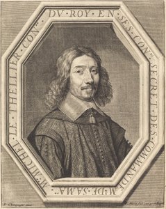 Michel le Tellier av Jean Morin after Philippe de Champaigne