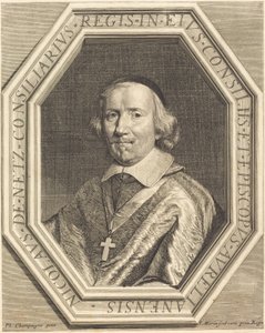 Nicolas de Netz av Jean Morin after Philippe de Champaigne