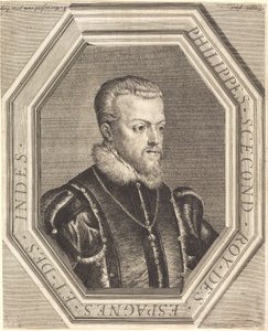 Philippe II, konge av Spania av Jean Morin after Titian
