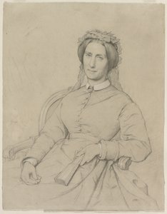 Madame Hippolyte Flandrin Aimée Ancelot, 1869. av Jean Paul Flandrin