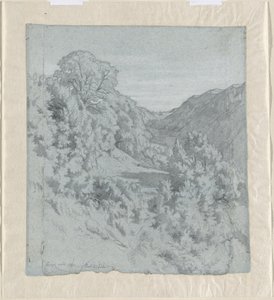 Solbelyste trær i en dal nær Lacoux av Jean Paul Flandrin