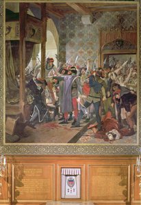 Etienne Marcel (d.1358) beskyttet Dauphin fra mobben i 1358 av Jean Paul Laurens