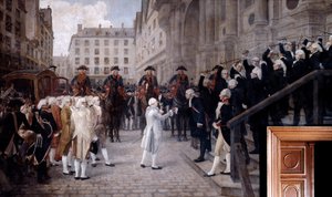 Ludvig XVI mottatt av den nye borgermesteren i Paris, 17. juli 1789, det 19. tidlige 20. århundre