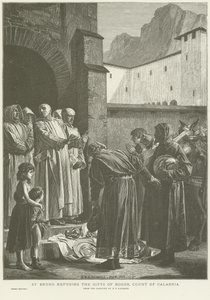 St Bruno nekter gavene til greven av Calabria av Jean Paul Laurens