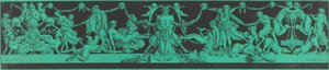 En Bacchanale med egyptiske og klassiske figurer av Jean Philippe Guy le Gentil, Comte de Paroy, after Charles Monnet