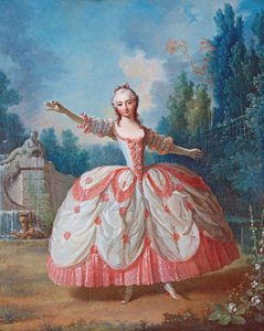 Portrett av Barbara Campanini (1721-1799), kjent som La Barbarina (La Barberina) - Maleri av Jean Philippe Delaroche (1710-1767) - 1721 - Olje på tre - 68,5x56,5 - Privat samling av Jean-Philippe de La Roche