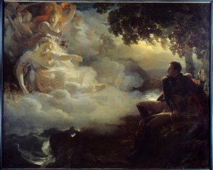 Allegori om staten Frankrike før Napoleon Bonapartes (1769-1821) returnerte fra kampanjen (ekspedisjonen) av Egypt (1798-1801) Maleri av Jean Pierre Franque (1774-1860) 1800-tallets søn. 2,61 x 3,26 m