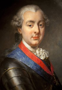 Portrett av Louis Jean Marie de Bourbon, hertug av Penthievre (1725-1793), storadmiral og skytshelgen. Maleri av Jean-Pierre Franque (1774-1860), olje på lerret