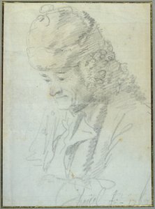 Voltaire (1694-1778) i alderdom, 1769 (fargestift på papir)