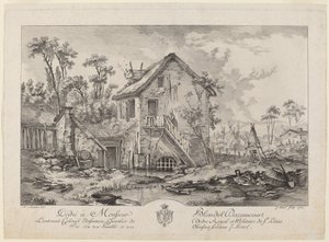 Gårdstun av Jean Pierre Louis Laurent Hoüel after François Boucher
