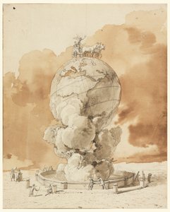 Design for et offentlig monument som skal reises på en Paris plass av Jean Pierre Louis Laurent Houël