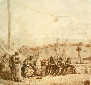 Kaffeselgeren på Pont-Neuf, 1819