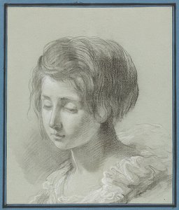 Portrett av en ung kvinne. Rundt 1781 av Jean Pierre Saint Ours