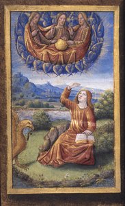 Den hellige treenighet fra Lettres bâtardes, ca 1490-1510