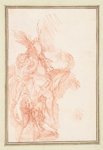 Figur med blader og putto av Jean Robert Ango
