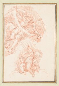 Bevinget figurholderreim med putto av Jean Robert Ango