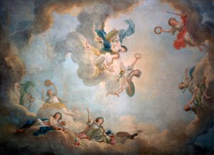 Taket av Marie Antoinettes lekerom, Chateau de Fontainebleau, c1763-1811.