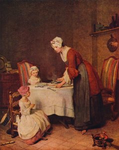 Grace eller Le Benedicite fransk tittel, c1740. av Jean Baptiste Simeon Chardin