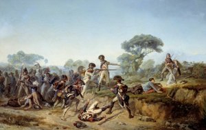Vendingkrig ridderen Charles de bois-hardy (trehard, boishardy) som ønsker å redde sin elskerinne (1795). Maleri av Jean Soreuil (1824-1871) av Jean Soreuil