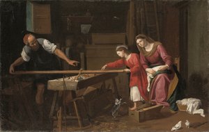 Den hellige familie i snekkerforretningen