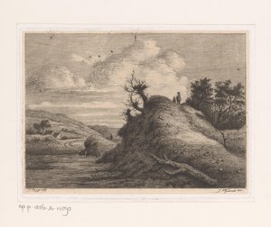 Turgåere i et sanddynelandskap av Jean Théodore Joseph Linnig