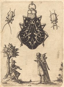 Design for et billeformet anheng av Jean Toutin