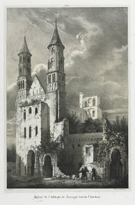 Ruinene av klosteret Jumièges. av Jean Truchot
