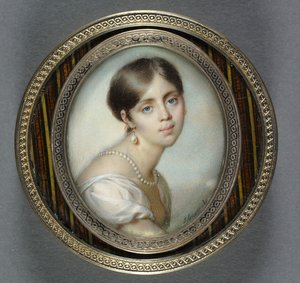 Portrett av en ung kvinne i hvitt, 1805.