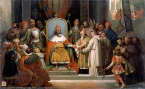 Charlemagne mottar Alcuin, 780