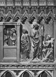 Katedral, interiør, korskjerm, Jesus Kristus viser seg for St. Peter, ca. 1340-51 (polykrom stein)