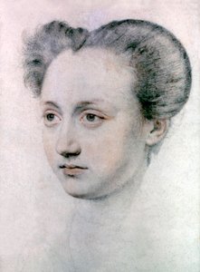 Marie Touchet (1549-1638) elskerinne til den franske kong Charles IX, ca. 1570 (tegning) av Jean de Court
